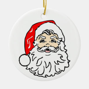 Santa Ceramic Ornament