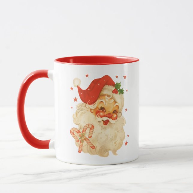 Santa Cheer Mug – Festive Holiday Design (Left)