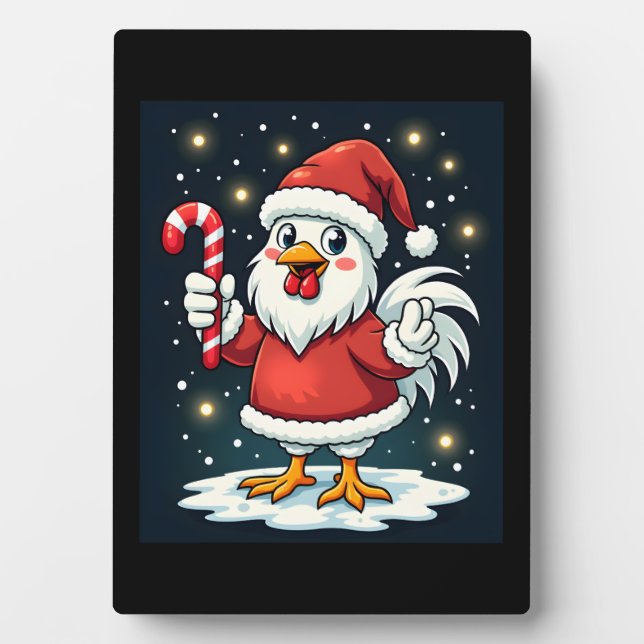 Santa Chicken Joy Plaque (Front)