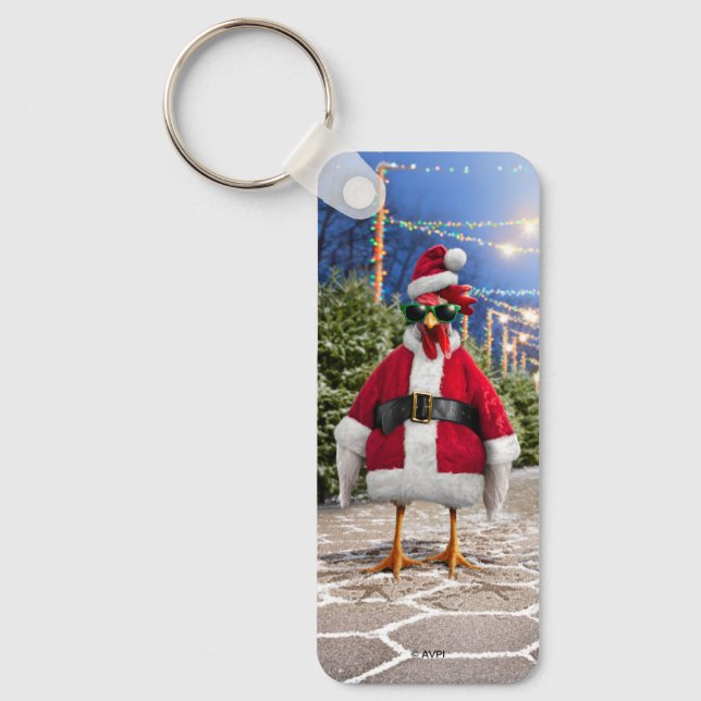 Santa Chicken Keychain (Front)