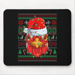 Santa Chicken Lover Farmer Christmas Pjs Ugly Xmas Mouse Pad