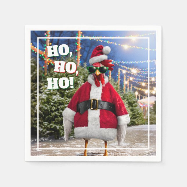 Santa Chicken Napkin (Front)