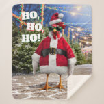 Santa Chicken Sherpa Blanket<br><div class="desc">Holly Jolly! | Avanti,  the Global Humour Brand™ has been entertaining the world with its Feel Good Funny greeting cards for over 40 years. Our characters live life to the fullest and celebrate the humour in everyday life.</div>