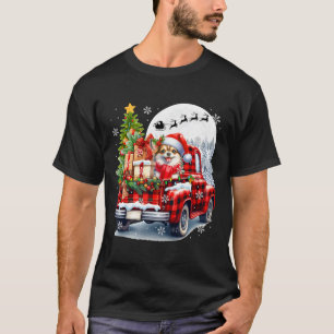 Santa Chihuahua On Pickup Truck Christmas Owner Ki T-Shirt
