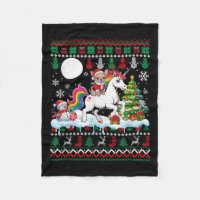 Santa Chihuahua Riding Unicorn Sweater Christmas O