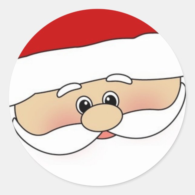 Santa Christmas  Classic Round Sticker (Front)