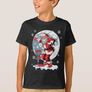 Santa Christmas Costume Playing Disc Golf Player L T-Shirt