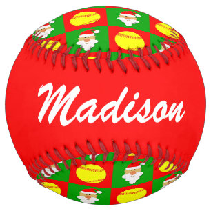 Santa Christmas Custom Player Name/Number/Position Softball