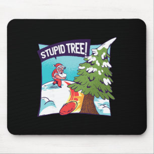 Santa Christmas Disc Golf Funny Winter Disc Golf Mouse Pad