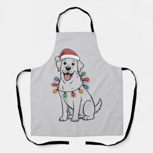 Santa Christmas Dog Lover Labrador Retriever Mom Apron