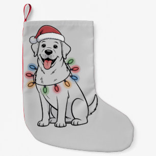 Santa Christmas Dog Lover Labrador Retriever Mom Small Christmas Stocking