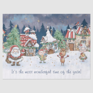 Santa Christmas Elf Rudolph Tissue Paper