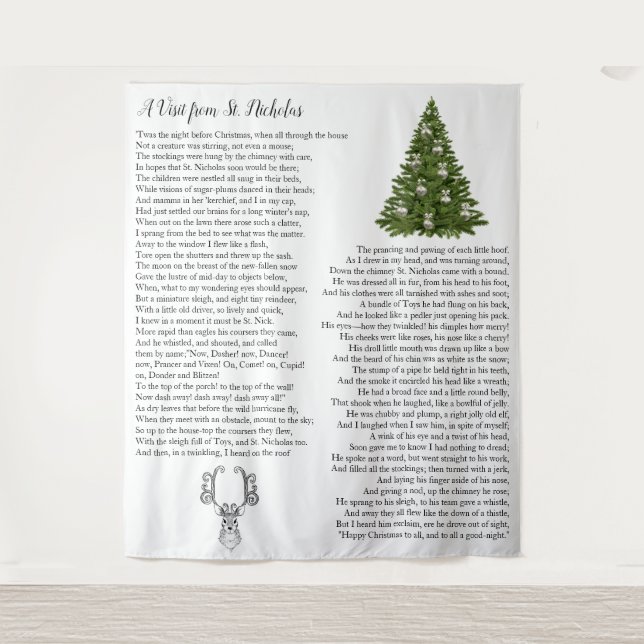 Santa Christmas Eve Story Tapestry (Front)