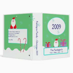 SANTA Christmas Family Holidays 2009 Photo Album Binder