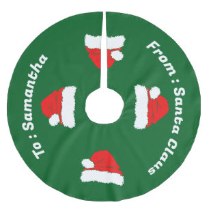 Santa Christmas Gift Brushed Polyester Tree Skirt