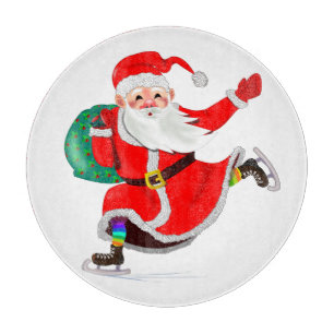 Santa Christmas Gift Cutting Board