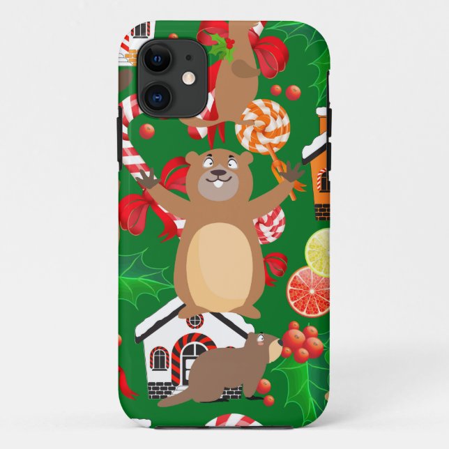 Santa christmas gopher Case-Mate iPhone case (Back)