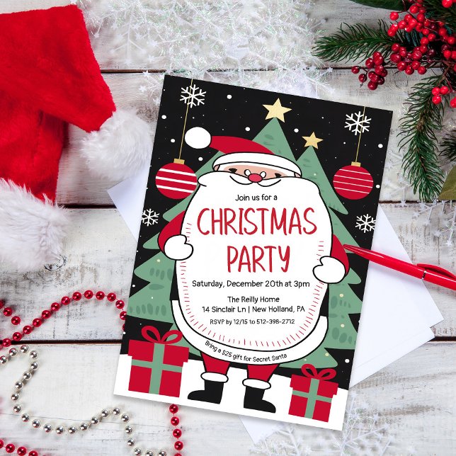 Santa Christmas Holiday Party Invitation (Creator Uploaded)