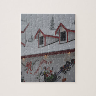 Santa Christmas Holiday Snow Snowflake Frozen Ice Jigsaw Puzzle