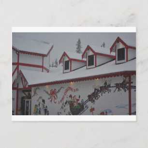 Santa Christmas Holiday Snow Snowflake Frozen Ice Postcard