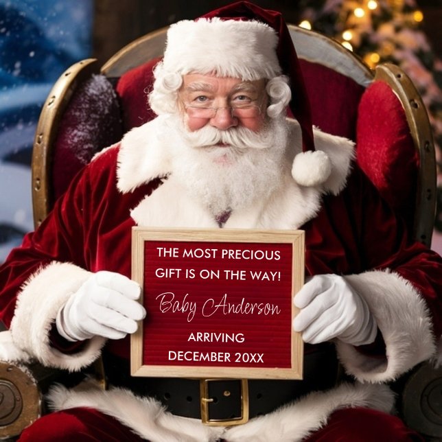 Santa Christmas Holidays Pregnancy Announcement  Poster (Creator Uploaded)