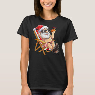 Santa Christmas In July  Men Women Hawaiian Tropic T-Shirt