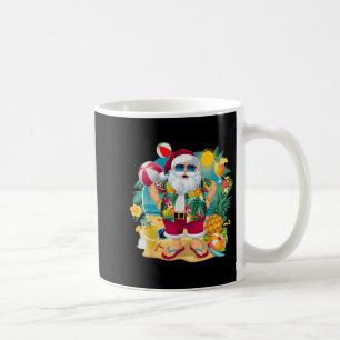 Santa Christmas In July On Beach Hawaiian Summer V Coffee Mug