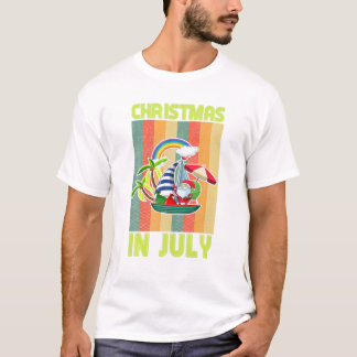 Santa Christmas In July Summer T-Shirt