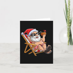 Santa Christmas In July T Shirt Kids Boys Girls Ha Card