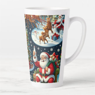 santa christmas latte mug