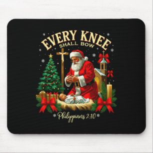 Santa Christmas Nativity Scene Xmas Every Knee Sha Mouse Pad