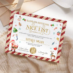Santa Christmas Official Nice List Certificate<br><div class="desc">Santa Christmas Official Nice List Certificate.</div>