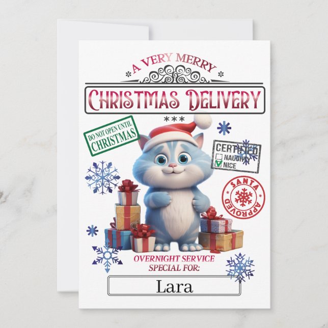 Santa Christmas Official Nice List Certificate  Invitation (Front)
