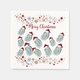 Santa Christmas oyster shells Napkin