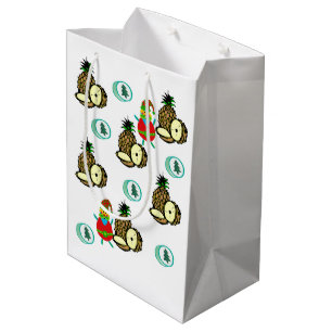 Santa Christmas Pineapples Gift Bags