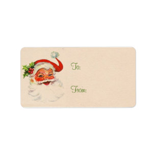 Santa Christmas Present Labels