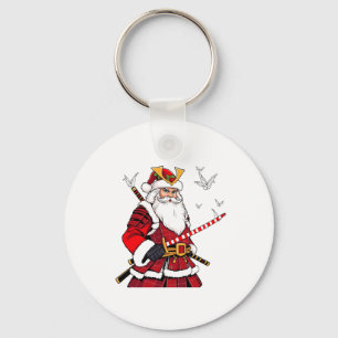 Santa Christmas Santa Claus Japanese Art Samurai Keychain