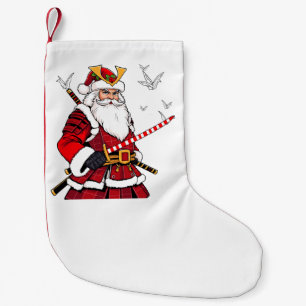 Santa Christmas Santa Claus Japanese Art Samurai Small Christmas Stocking