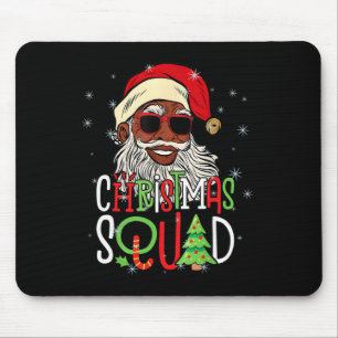 Santa Christmas Squad Black Men African American P Mouse Pad