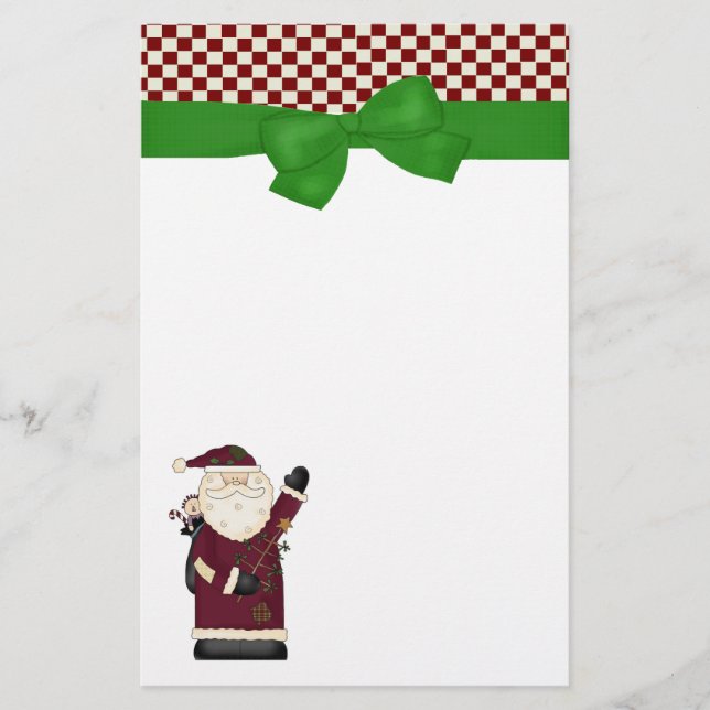 Santa Christmas Stationery (Front)