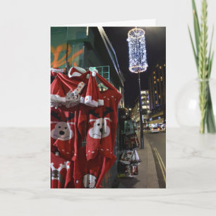 Santa Christmas Sweaters London UK Street Vendor Card