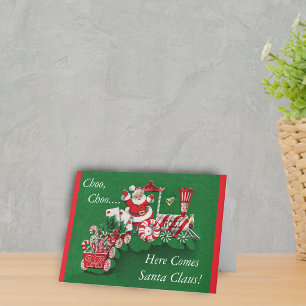 Santa Christmas Train Holiday Card