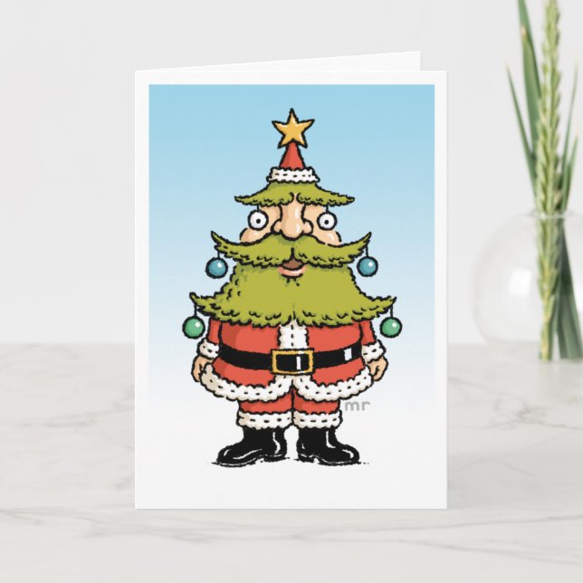 Santa Christmas Tree Card (Front)