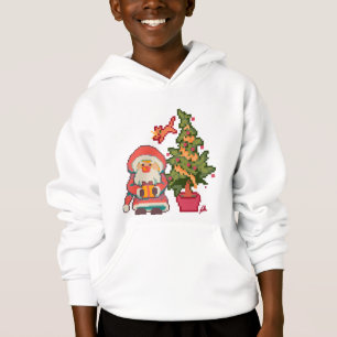 Santa, Christmas tree, cat Pixelart, Pixel Art