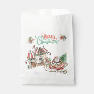 Santa Christmas Tree Favour Bag