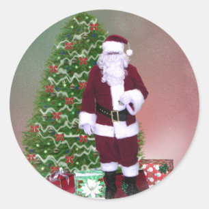 Santa Christmas Tree Sticker