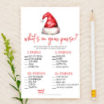 Santa Christmas What's In Purse Baby Shower Game Stationery<br><div class="desc">This is a Santa Claus Hat Christmas What's In Your Purse Baby Shower Game. 

*What's In Your Purse? - Guests will get points for each item they have in their purse. Whoever gets the most points,  wins!</div>