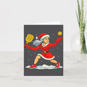 Santa Ckleball Player Christmas Snow Xmas Pajamas  Card
