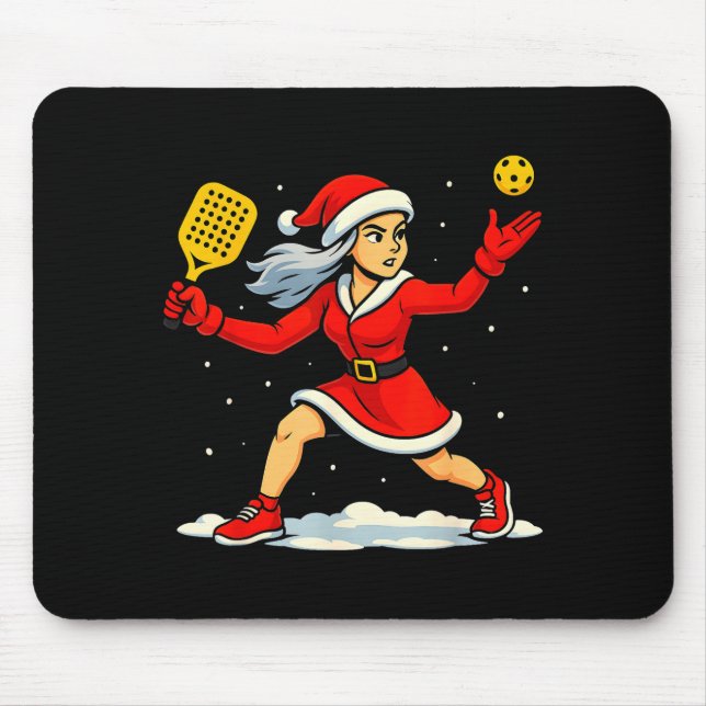 Santa Ckleball Player Christmas Snow Xmas Pajamas  Mouse Pad (Front)
