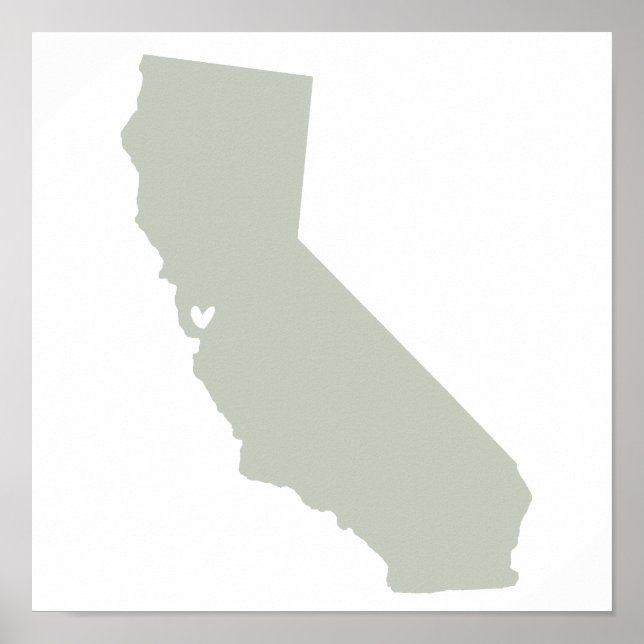 Santa Clara, California Love Poster (Front)